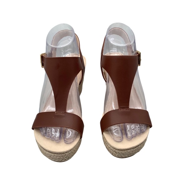 Kenneth Cole Reaction Shoes - Kenneth Cole Reaction Card Wedge Tan Espadrille Sandals RLH8002SO Womens 5.5 NEW